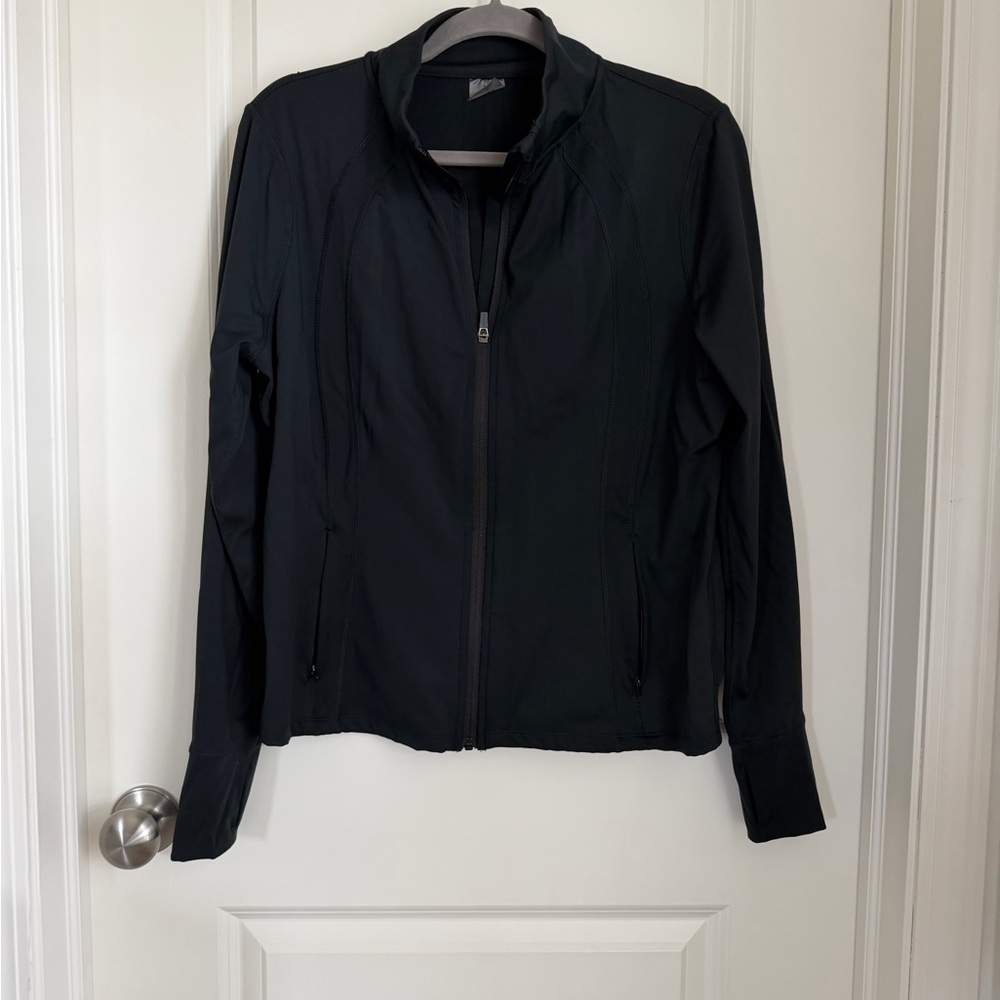 Danskin Black Zip Utility Jacket